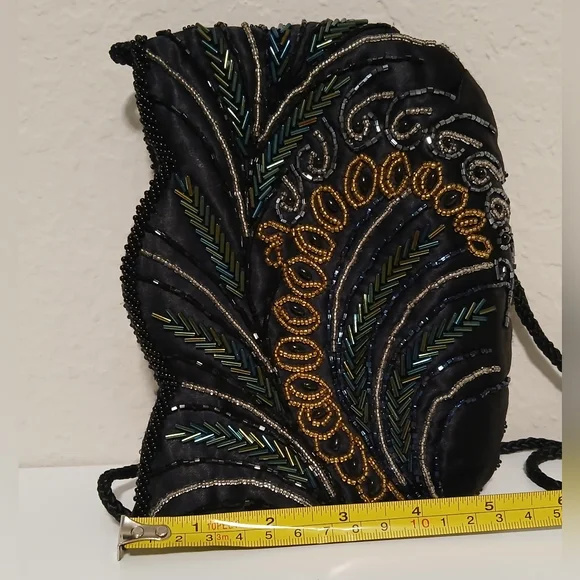 Carolyne Barton Beaded Black Evening Bag - Picture 15 of 16
